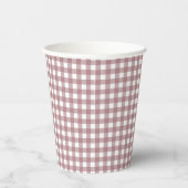 Faye und Lauren Fall Pink Gingham Pappbecher (Rechts)