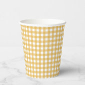 Faye und Lauren Fall Yellow Gingham Pappbecher (Rechts)