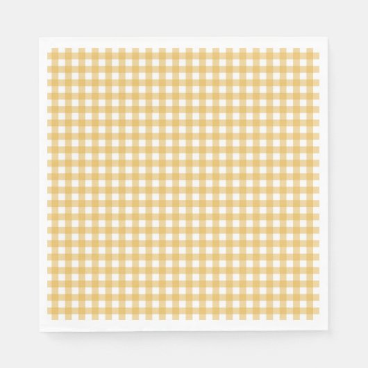 Faye und Lauren Fall Yellow Gingham Serviette (Vorderseite)