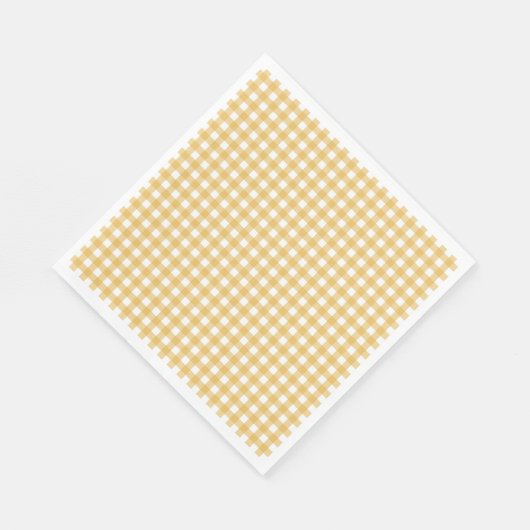 Faye und Lauren Fall Yellow Gingham Serviette (Ecke)
