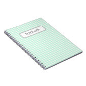 Faye und Lauren Green Gingham Notizblock (Rechte Seite)