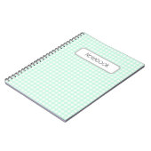 Faye und Lauren Green Gingham Notizblock (Linke Seite)