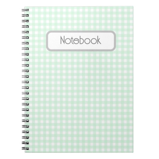 Faye und Lauren Green Gingham Notizblock (Vorderseite)
