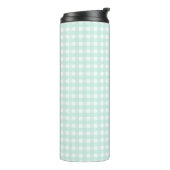 Faye und Lauren Green Gingham Thermosbecher (Nach links gedreht)