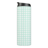 Faye und Lauren Green Gingham Thermosbecher (Nach rechts gedreht)
