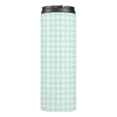 Faye und Lauren Green Gingham Thermosbecher (Rückseite)