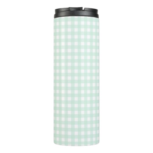 Faye und Lauren Green Gingham Thermosbecher (Rückseite)