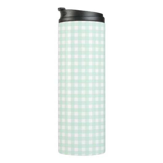 Faye und Lauren Green Gingham Thermosbecher (Nach rechts gedreht)
