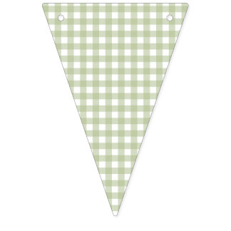 Faye und Lauren Green Gingham Wimpelkette