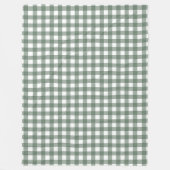 Faye und Lauren Green Kariert Fleecedecke (Vorderseite)