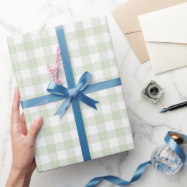Faye und LAuren Green Kariert Geschenkpapier