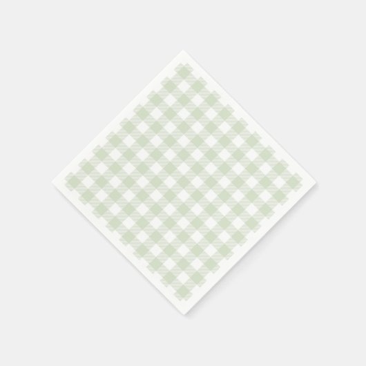 Faye und Lauren Green Kariert Serviette (Ecke)