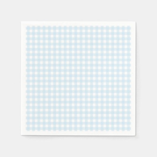 Faye und Lauren Hellblauer Gingham Serviette (Vorderseite)