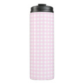 Faye und Lauren Hellrosa Gingham Thermosbecher (Vorderseite)