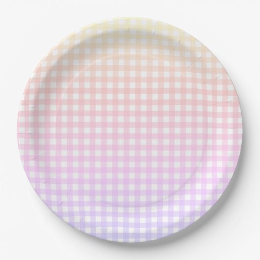 Faye und Lauren Ipanema Gingham Paper Tellers Pappteller (Vorderseite)