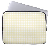 Faye und Lauren Lemon Yellow Gingham Laptopschutzhülle (Vorderseite)