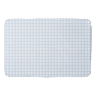 Faye und Lauren Light Blue Gingham Badematte