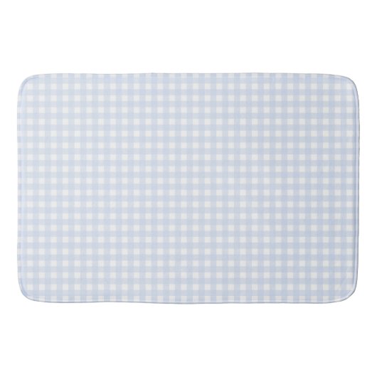 Faye und Lauren Light Blue Gingham Badematte (Vorderseite)