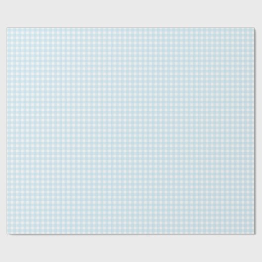 Faye und Lauren Light Blue Gingham Geschenkpapier (Flach)