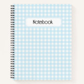 Faye und Lauren Light Blue Gingham Notizblock (Vorderseite)