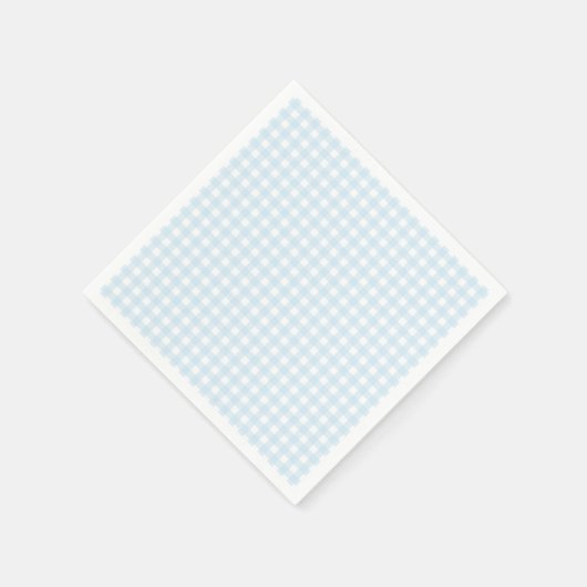 Faye und Lauren Light Blue Gingham Serviette (Ecke)