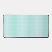 Faye und Lauren Light Blue Green Gingham Schreibtischunterlage (Vorderseite)