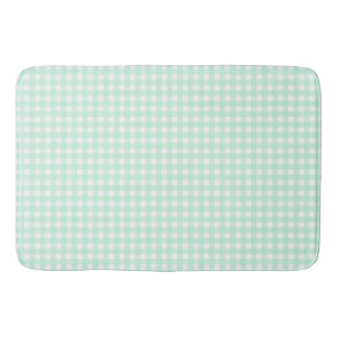 Faye und Lauren Light Green Gingham Badematte