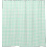 Faye und Lauren Light Green Gingham Duschvorhang (Vorderseite)