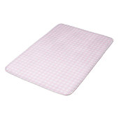 Faye und Lauren Light Pink Gingham Badematte (Schrägansicht)