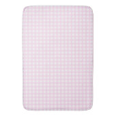 Faye und Lauren Light Pink Gingham Badematte (Vorderseite Vertikal)