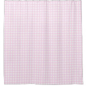 Faye und Lauren Light Pink Gingham Duschvorhang (Vorderseite)