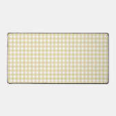 Faye und Lauren Light Yellow Gingham Schreibtischunterlage (Vorderseite)
