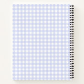 Faye und Lauren Lila Gingham Notizblock (Rückseite)