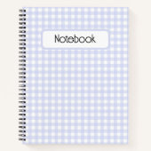 Faye und Lauren Lila Gingham Notizblock (Vorderseite)