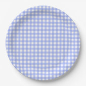 Faye und Lauren Lila Gingham Paper Tellers Pappteller (Vorderseite)