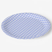 Faye und Lauren Lila Gingham Paper Tellers Pappteller (Schrägansicht)