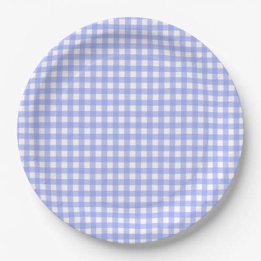 Faye und Lauren Lila Gingham Paper Tellers Pappteller (Vorderseite)