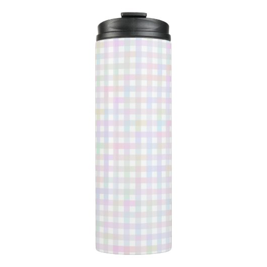 Faye und Lauren Multicolor Gingham Thermosbecher (Vorderseite)