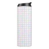 Faye und Lauren Multicolor Gingham Thermosbecher (Nach links gedreht)