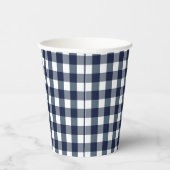 Faye und Lauren Navy Gingham Pappbecher (Rechts)