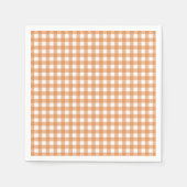 Faye und Lauren Orange Gingham Serviette (Vorderseite)