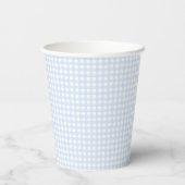 Faye und Lauren Pastel Blue Gingham Pappbecher (Rückseite)