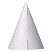 Faye und Lauren Pastel Gingham Multicolor Partyhütchen (Rückseite)