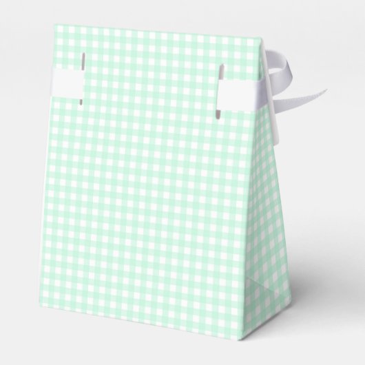 Faye und Lauren Pastel Green Gingham Geschenkschachtel (Rückseite)