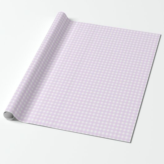 Faye und Lauren Pastel Lila Gingham Geschenkpapier (Ungerollt)