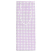 Faye und Lauren Pastel Lila Gingham Geschenktüte Für Weinflaschen (Rückseite)