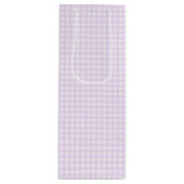 Faye und Lauren Pastel Lila Gingham Geschenktüte Für Weinflaschen (Vorderseite)