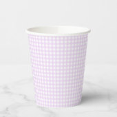 Faye und Lauren Pastel Lila Gingham Pappbecher (Links)