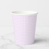 Faye und Lauren Pastel Lila Gingham Pappbecher (Rechts)