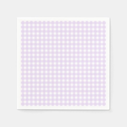 Faye und Lauren Pastel Lila Gingham Serviette (Vorderseite)